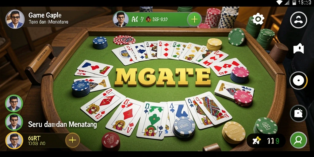Screenshot gameplay Gaple di 6RT yang menampilkan keseruan bermain.