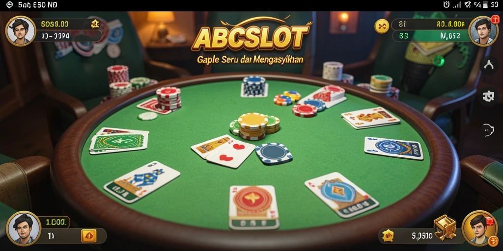 Screenshot gameplay ABCSLOT menampilkan serunya permainan Gaple.