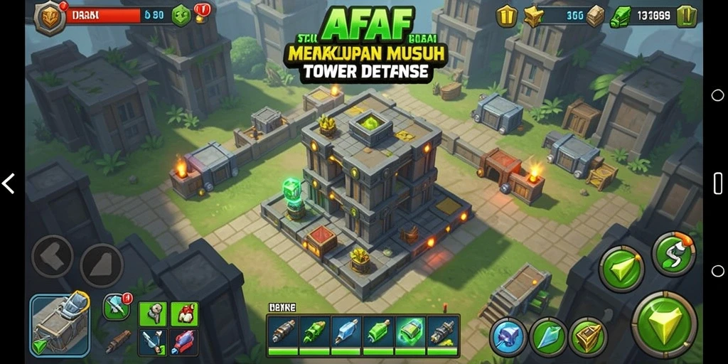 Gameplay AFAF yang menegangkan dalam dunia Tower Defense.