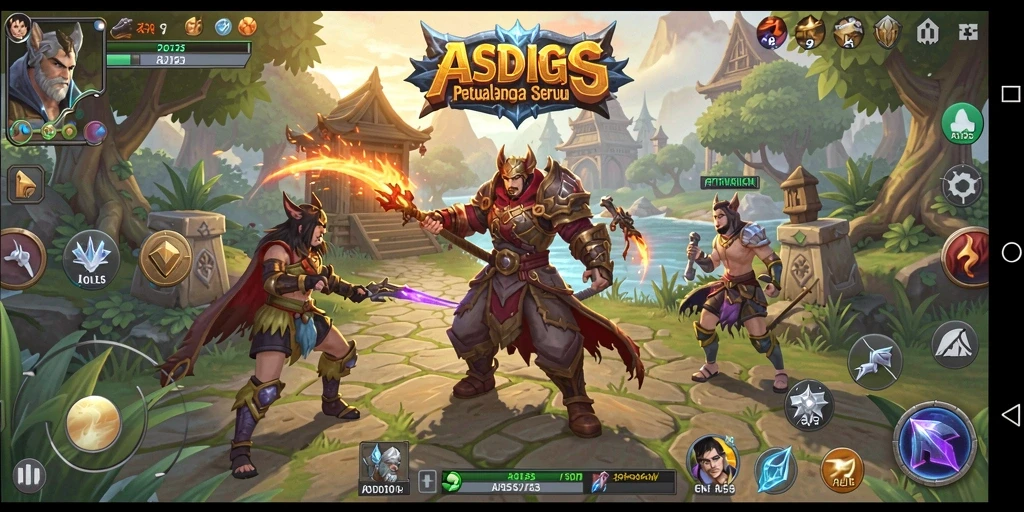 Tampilan gameplay seru dalam petualangan ARPG.