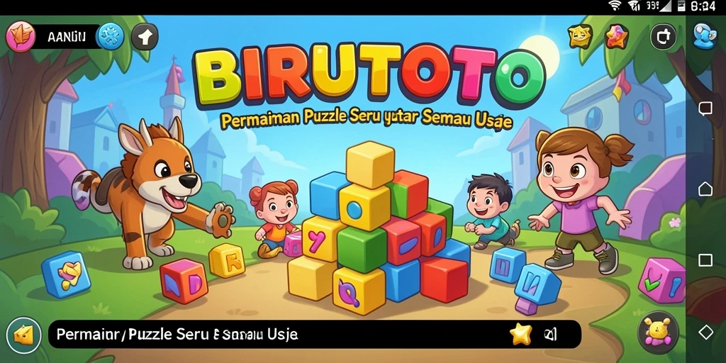 Screenshot gameplay BIRUTOTO menampilkan tantangan puzzle yang menarik.