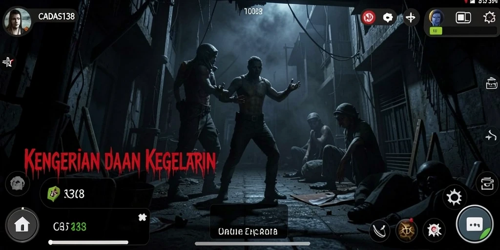 Screenshot menampilkan momen menegangkan dalam gameplay CADAS138.