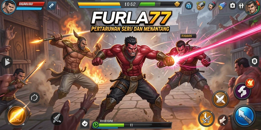 Tangkapan layar gameplay <strong>FURLA77</strong> menunjukkan serunya pertarungan antar karakter.