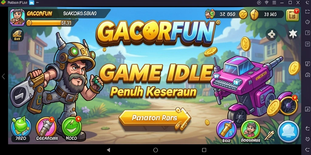 Screenshot utama GACORFUN yang menunjukkan gameplay Idle yang menarik.