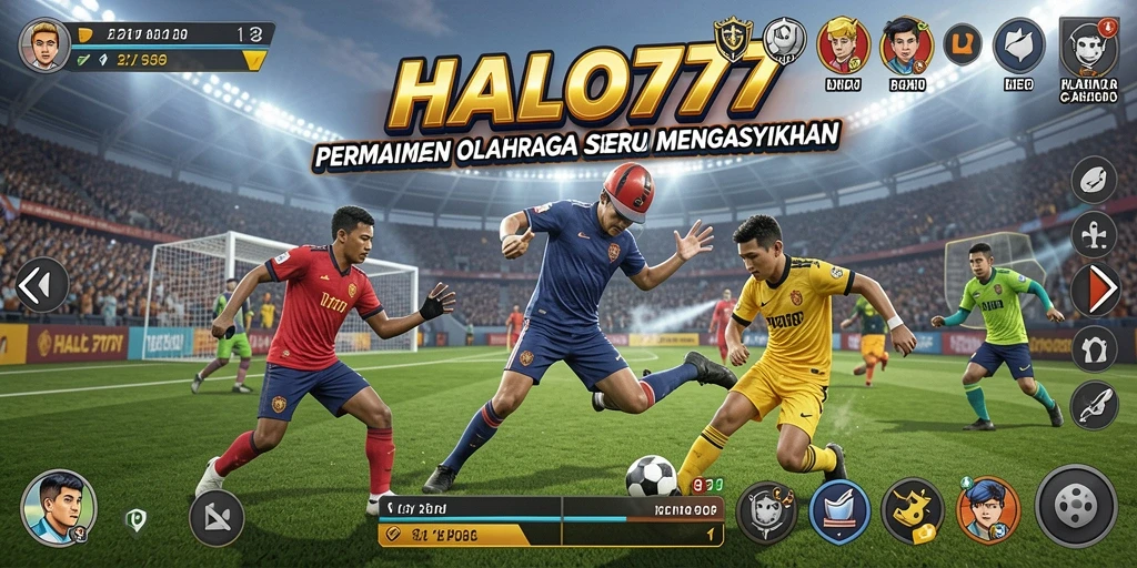 Tampilan gameplay menampilkan pertarungan seru dalam HALO777.