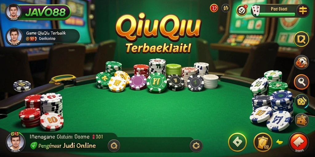 Screenshot menunjukkan gameplay seru dari QiuQiu di JAVO88.