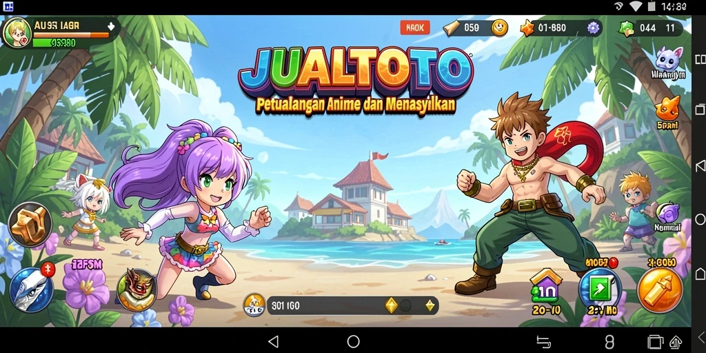 Tampilan gameplay JUALTOTO yang menarik dan penuh warna.