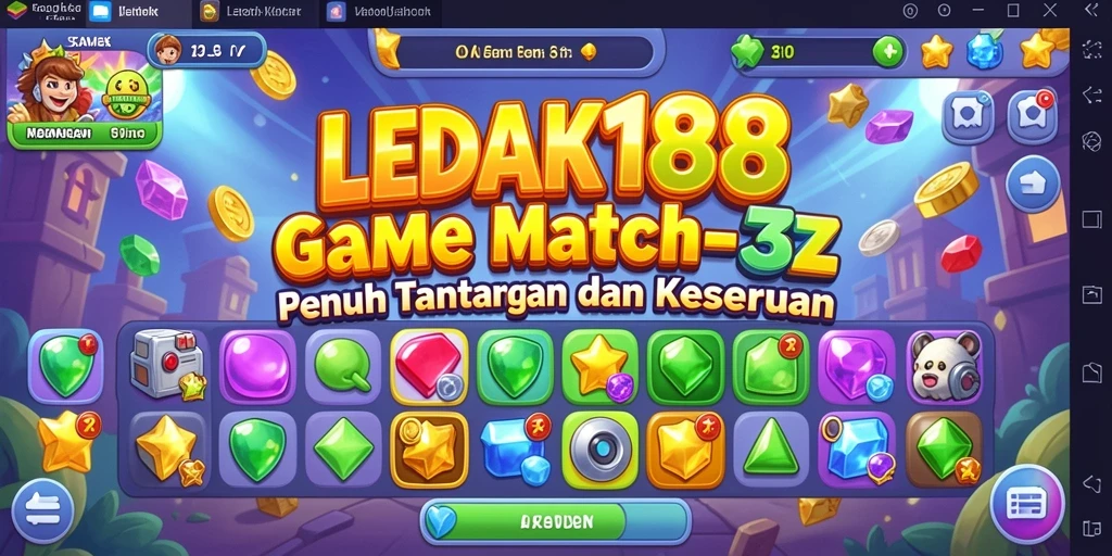 Tampilan menarik dari gameplay LEDAK188 yang penuh warna.
