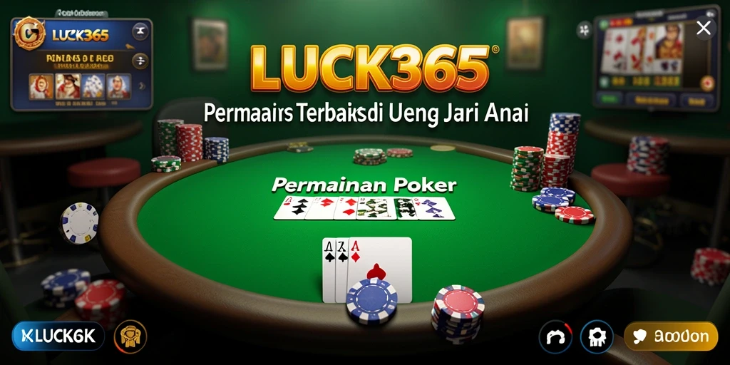 Screenshot gameplay LUCK365 menunjukkan keseruan bermain Poker secara online.