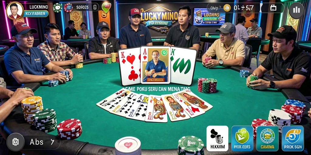 Gameplay poker yang seru dan mendebarkan di LUCKYMINO.