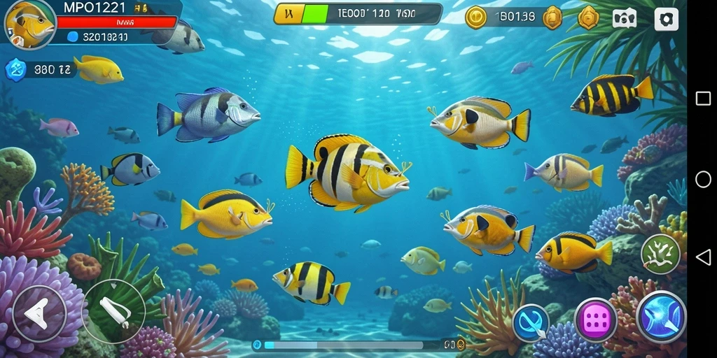 Gameplay seru menembak ikan di bawah laut.