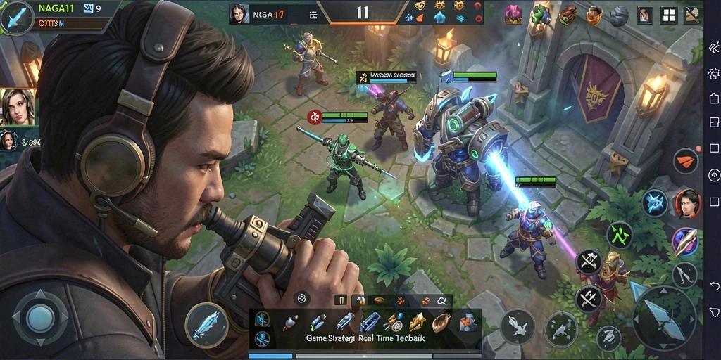 Tampilan gameplay menarik dari NAGA11 yang memukau.