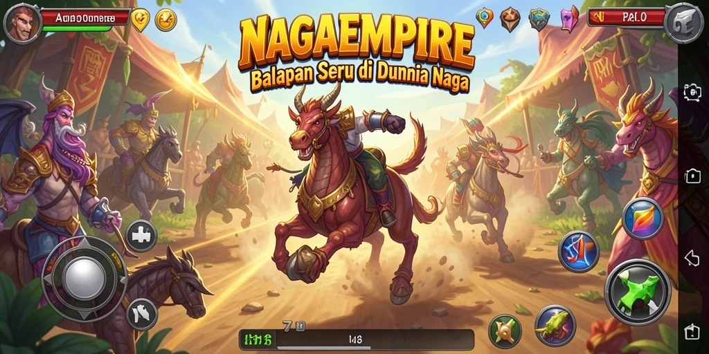Gameplay seru NAGAEMPIRE dengan balapan di dunia naga.