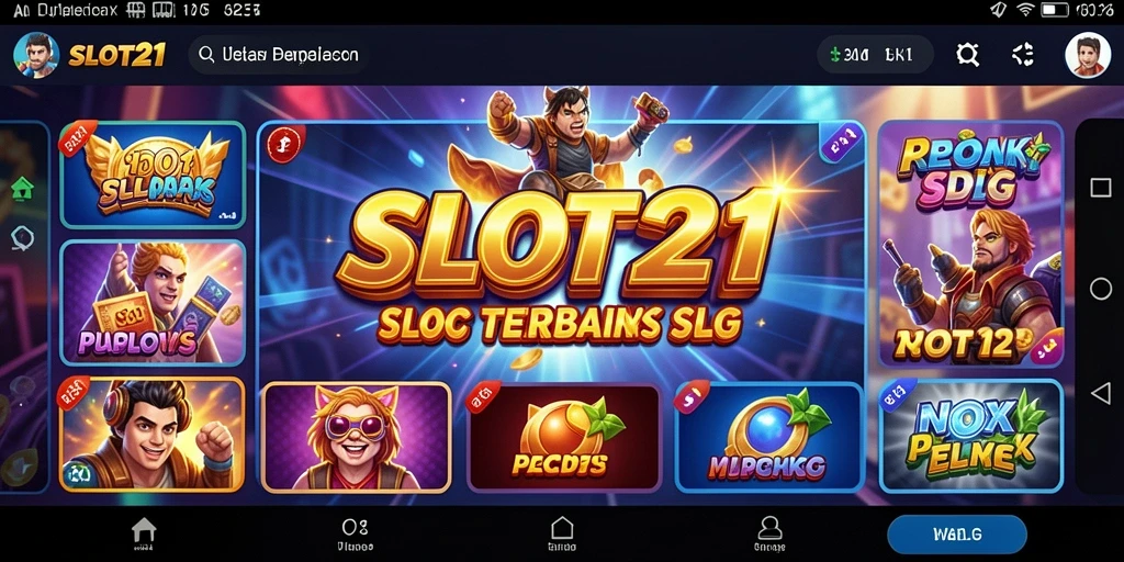 Screenshot gameplay <strong>SLOT21</strong> menampilkan tampilan mesin slot yang menarik dan dinamis.
