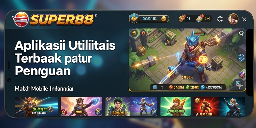 Tampilan utama SUPER88 dengan berbagai fitur Utilitas.