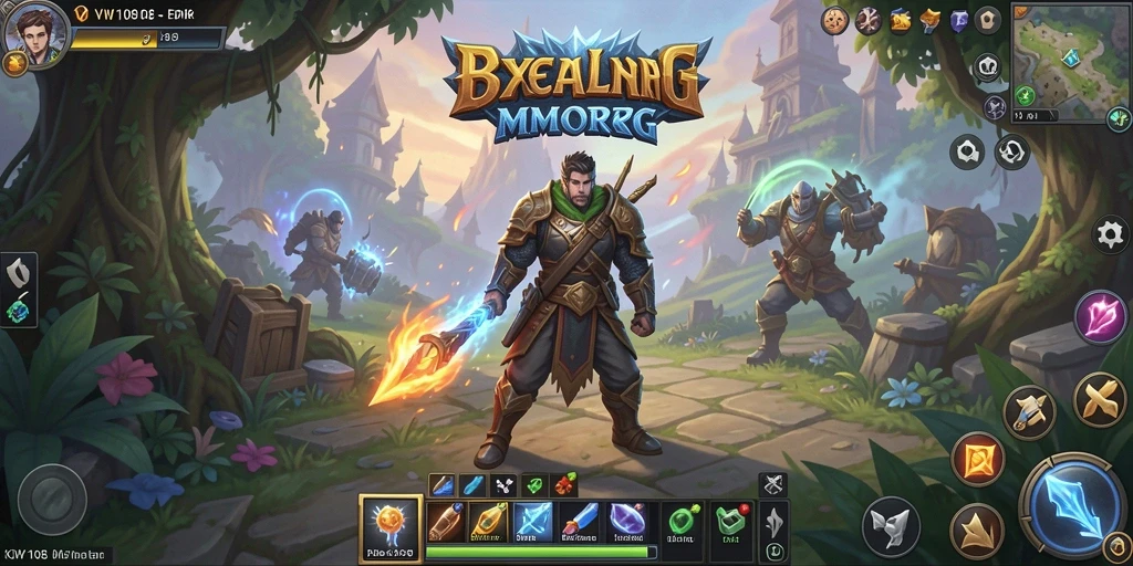 Tampilan aksi seru dalam VW108, game MMORPG yang menawan.
